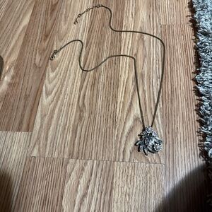 J.CREW RHINESTONE PENDANT GOLD-TONE 29 - 32" NECKLACE